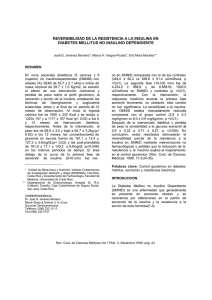 REVERSIBILIDAD DE LA RESISTENCIA A LA INSULINA EN