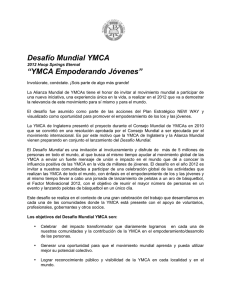 Desafío Mundial YMCA “YMCA Empoderando Jóvenes”
