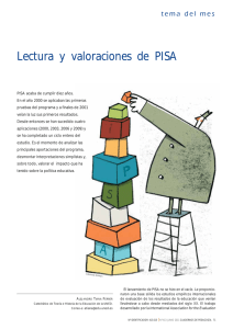 Lectura y valoraciones de PISA