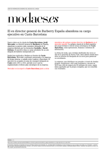 El ex director general de Burberry España abandona su cargo