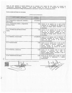 "Transferencias. Asignaciones. Subsidios y Otras Ayudas" recibidos