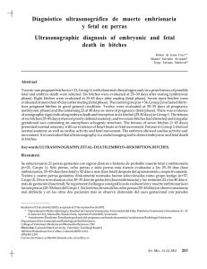Diagnóstico ultrasonográfico de muerte embrionaria y fetal en
