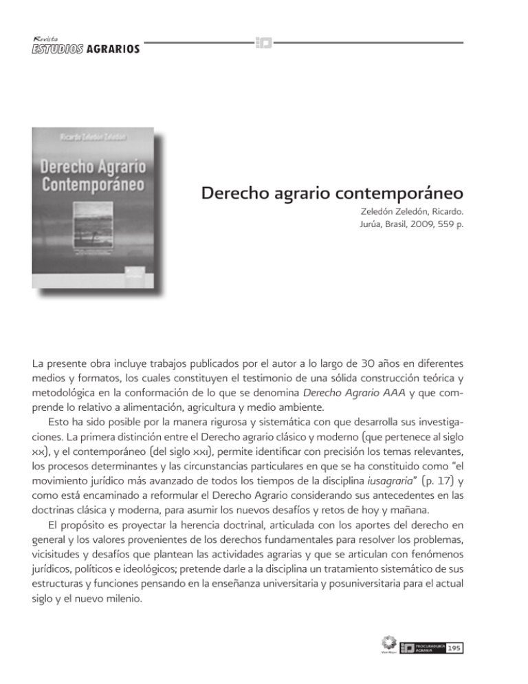 Derecho Agrario Contemporáneo