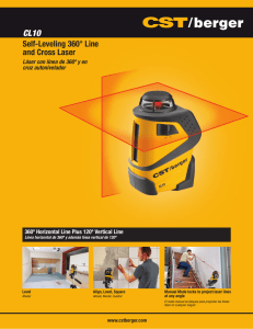 CL10 Self-Leveling 360° Line and Cross Laser