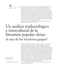 Un an&aacute;lisis traductol&oacute;gico e intercultural de la literatura