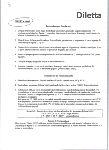 l. Ubique el termostato en un lugar donde haya temperatura