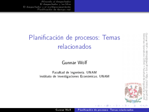 Planificación de procesos: Temas relacionados