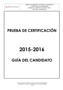 Guía del candidato 2016 - Conselleria d` Educació, Investigació