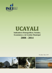 Ucayali: Indicadores Demográficos, Sociales, Económicos