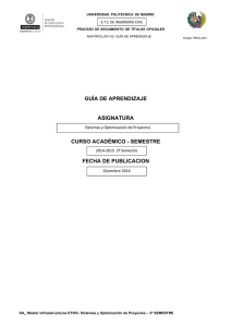 Sistemas y Optimización de Proyectos