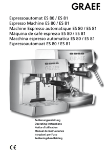 Espressoautomat ES 80 / ES 81 Espresso Machine ES 80