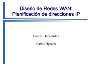 Diseño de Redes WAN. Plan de Direcciones IP