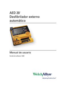 Instrucciones del uso, AED 20 Desfibrilador externo