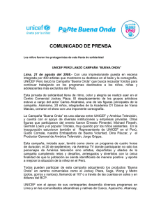 UNICEF lanzó campaña Buena Onda
