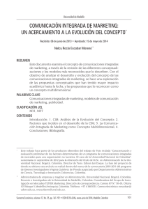 COMUNICACIÓN INTEGRADA DE MARKETING: UN