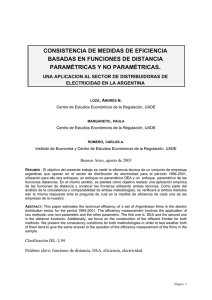 consistencia de medidas de eficiencia basadas en funciones de