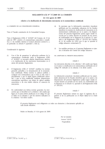 Reglamento (CE) no 717/2009 de la Comisión, de 4 de