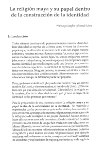 La religión maya y su papel dentro de la construcción de la identidad