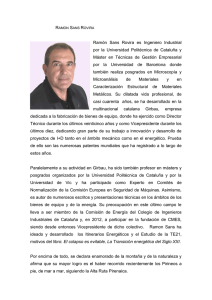 Ramón Sans Rovira es Ingeniero Industrial por la Universidad