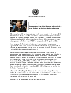Jean Arnault - Naciones Unidas en Colombia