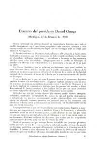 Discurso del presidente Daniel Ortega