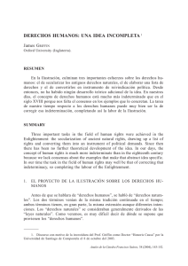 DERECHOS HUMANOS: UNA IDEA INCOMPLETA1