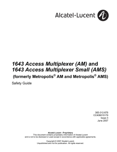 1643 Access Multiplexer (AM) and 1643 Access Multiplexer Small
