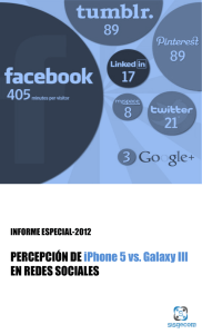 PERCEPCIÓN DE iPhone 5 vs. Galaxy III EN REDES