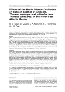 Effects of the North Atlantic Oscillation on Spanish catches of