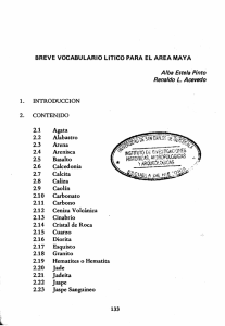 Breve vocabulario lítico para el área Maya