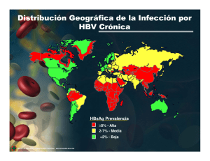 Distribución Geográfica de la Infección por HBV Crónica