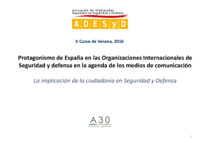 Protagonismo de España en las Organizaciones Internacionales de