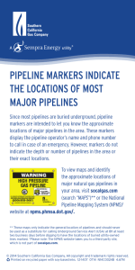 pipeline markers indicate the locations of most major