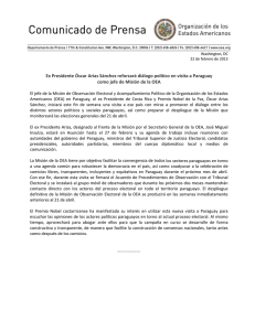 Ex Presidente Óscar Arias Sánchez reforzará diálogo político en