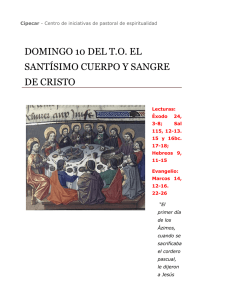 Santísimo Cuerpo y Sangre de Cristo, Ciclo B. Dominical