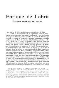 Enrique de Labrit último Príncipe de Viana