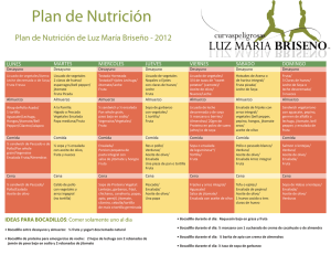 Plan de Nutrición - Curvas Peligrosas de Luz Maria Briseño