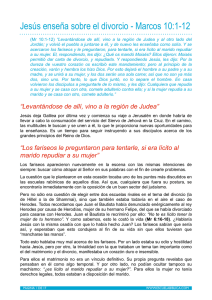 Jesús enseña sobre el divorcio - Marcos 10:1-12
