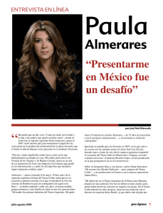 entrevista la soprano argentina Paula Almerares