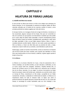 CAPITULO V HILATURA DE FIBRAS LARGAS