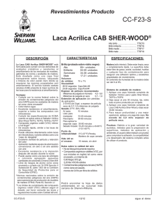 Laca Acrílica CAB SHER-WOOD® CC-F23-S