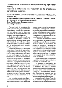 Disertación del Académico Correspondiente Ing. Agr. Víctor Hemsy