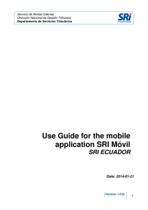 Use Guide for the mobile application SRI Móvil SRI ECUADOR