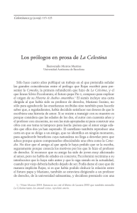 Los prólogos en prosa de La Celestina