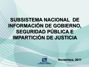 Subsistema Nacional de Información de Gobierno, Seguridad