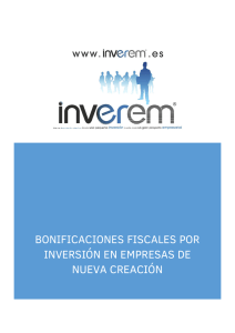 BONIFICACIONES FISCALES POR INVERSIÓN EN EMPRESAS DE