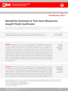 Reliability Estimate in Two-Item Measures