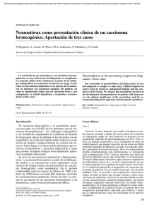 Neumotórax como presentación clínica de un carcinoma