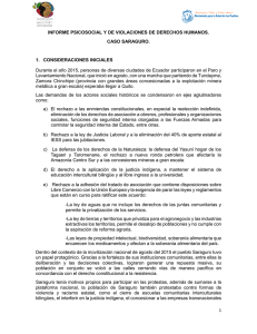Informe Caso Criminalización Saraguro