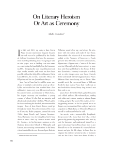 On Literary Heroism Or Art as Ceremony